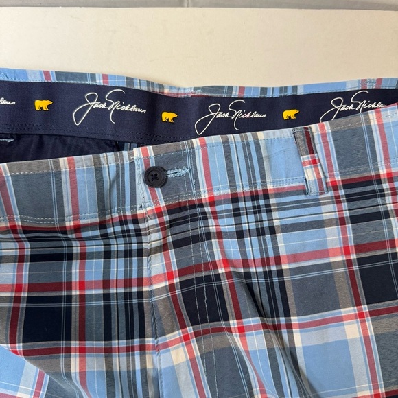 Jack Nicklaus Blue Checkered Shorts - Picture 2 of 7
